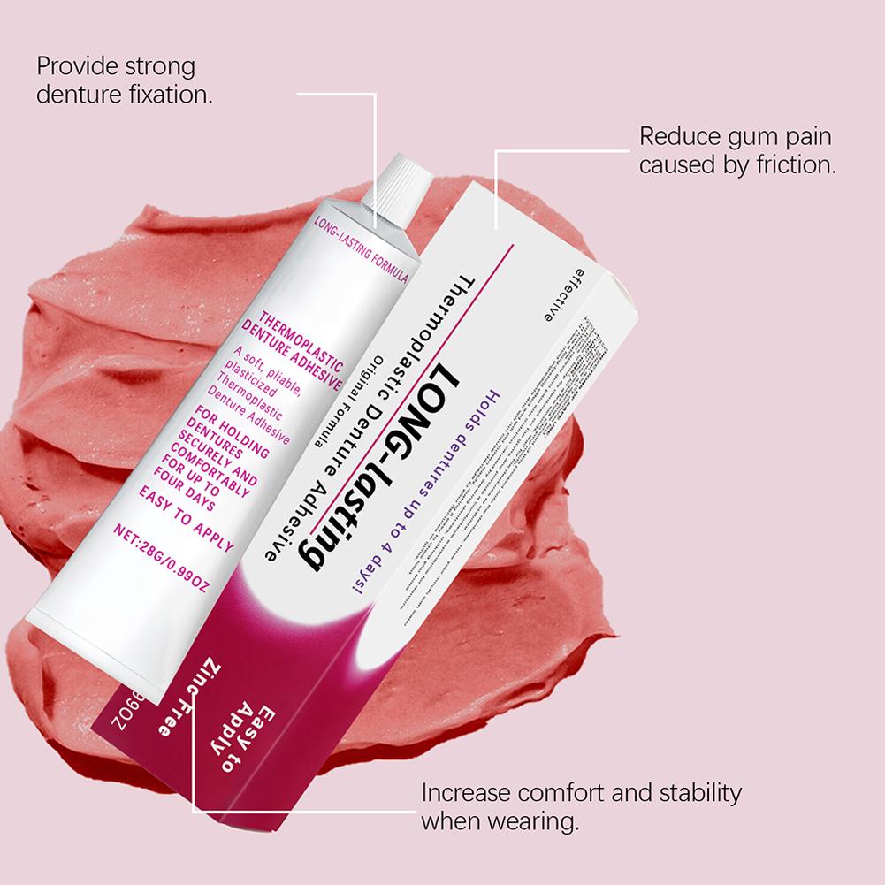 28 г Бесшовная посадка Термопластичный клей для зубных протезов Комфортный Уход за полостью рта Долговечный Многоразовый Уход за зубными протезами