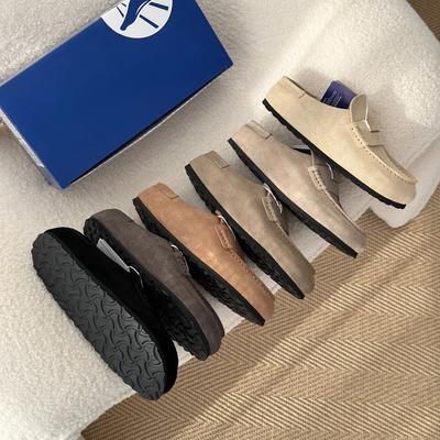 Винтажные туфли Thi Bot на пробковой подошве, женские кожаные тапочки, уличная повседневная обувь, женские мюли на плоском каблуке, обувь для женщин