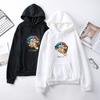 Women's Plush Hooded Sweatshirt for Autumn and Winter Ladies Funny Print Oversize Loose Pullover Hoodies