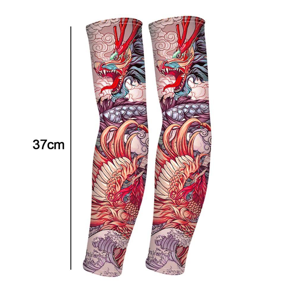 Protection Outdoor Sport Basketball Arm Cover Sun Protection Tattoo Arm Sleeves Flower Arm Sleeves
