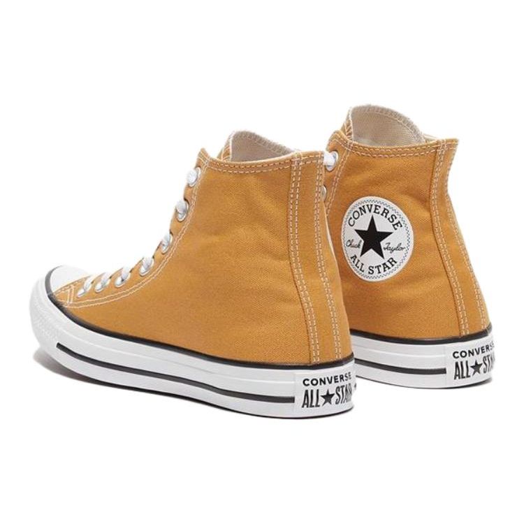 Converse Кеды унисекс Chuck Taylor All Star Classic с высоким верхом из канваса, желто-белые A02785C