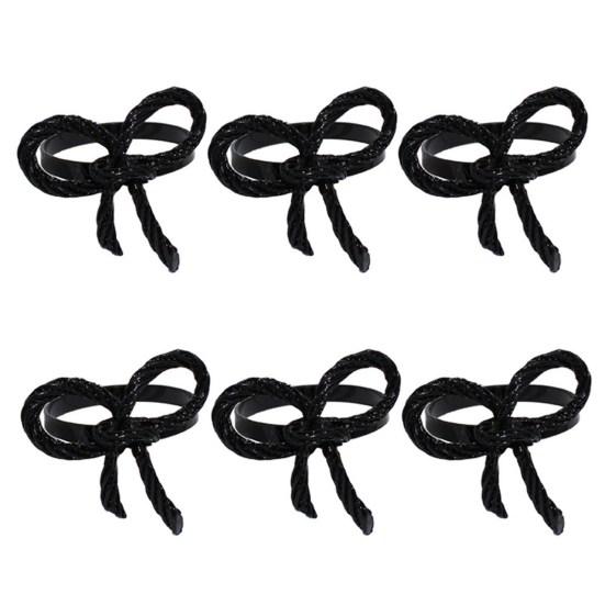 6Pcs Wedding Party Napkin Rings Vibrant Color Metal Napkin Buckles Dining Table