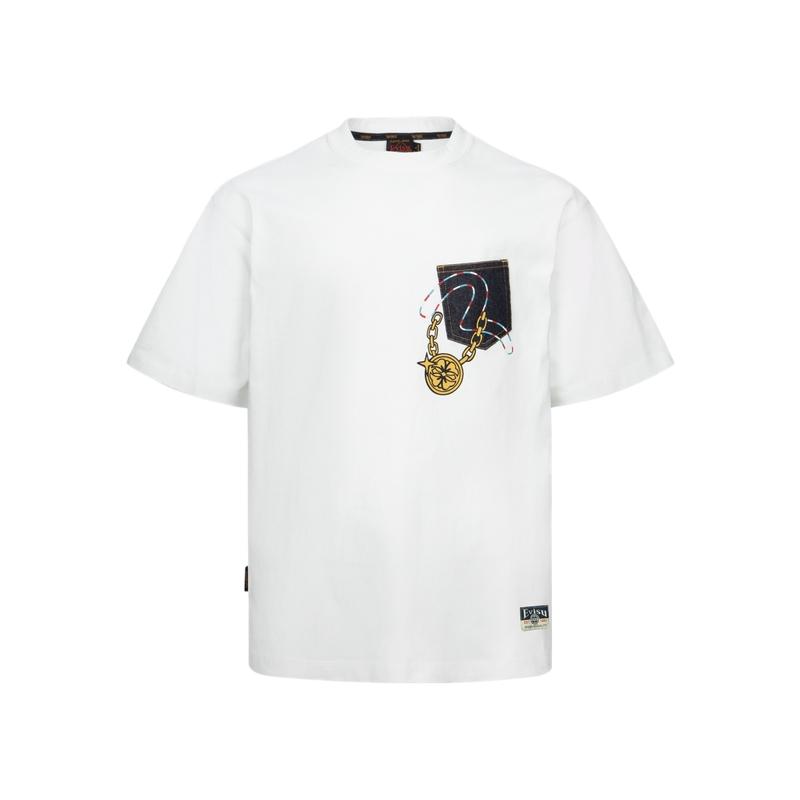 EVISU T-Shirts Men's Crew Neck 2EAHTM4TS8055RXCT