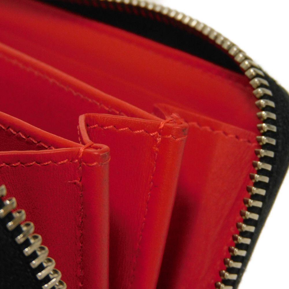 Б/у 9605 Кошелек для монет Панеттоне 3175223 7943 Логотип Металлический кошелек на молнии по периметру с шипами Розовый Женский из Японии