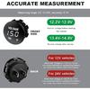 DC 12V 24 V Voltmeter Gauge, Car LED Digital Display Round Panel Voltage Gauge Meter, Waterproof Mini Volt Tester Battery Monitor Indicator for Car
