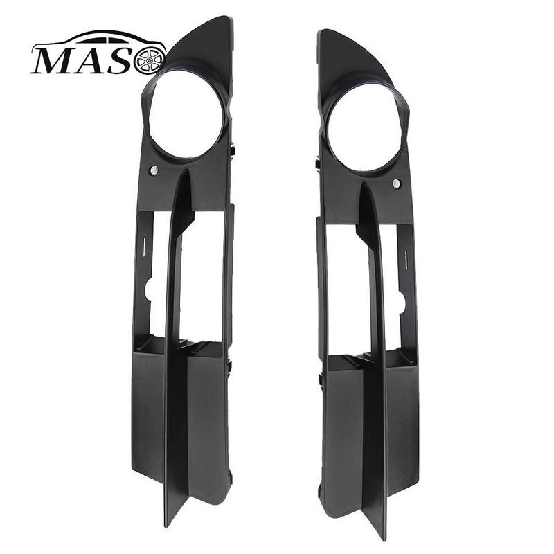 1pc/2pcs Car Front Bumper Fog Light Grill Black Plastic 51117049243 for BMW E60 5 Series Sedans and Wagons 2004 2005 2006 2007