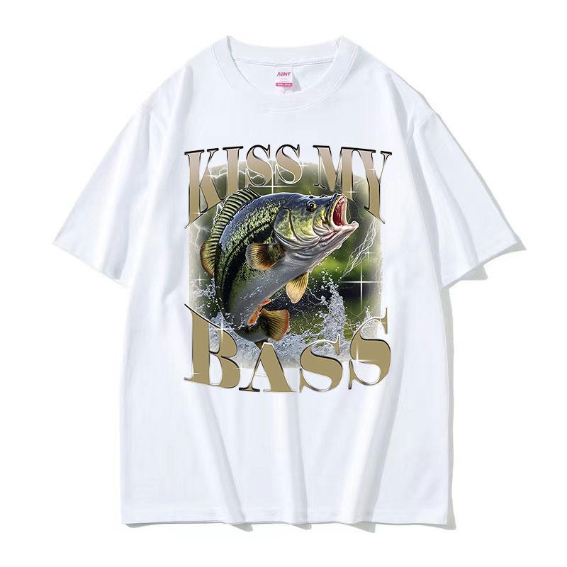 2026 Summer Cotton Printed TShirt Vintage Fishing Graphic Tee Unisex WOMEN Plus Size Loose Hip Hop Rap Breathable Comfort Top