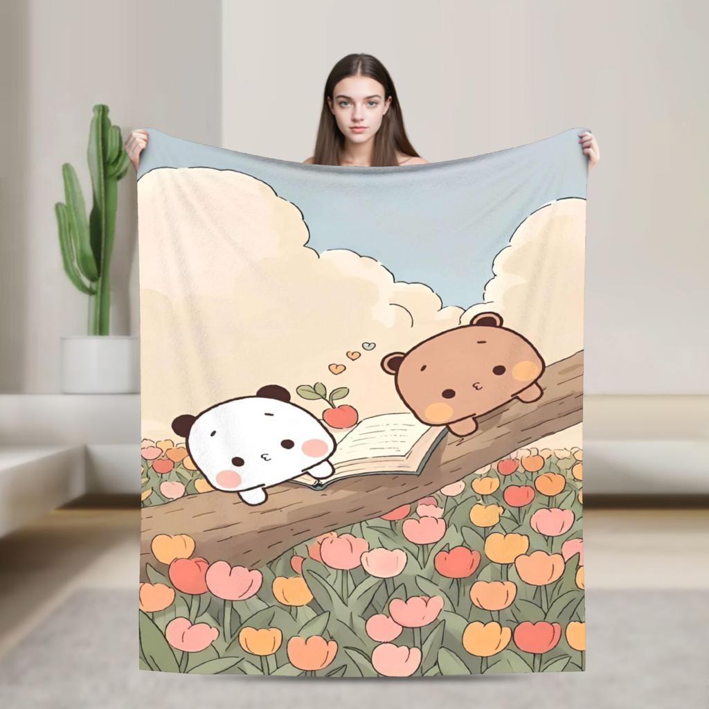 Soft BlanketGirls Boys Camping Bubu Dudu Flying Throw Blanket Flannel Bedspread For Couch Chair Sofa Bed Fashion Sofa Bed Cover