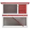 Outdoor Rabbit Hutch - vidaXL - Red - Wood - 90x45x80 Cm - For Rabbits
