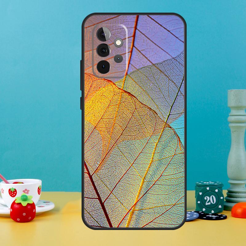 Чехол с разноцветными листьями для Samsung Galaxy A15 A16 A05 A26 A36 A56 A52 A53 A33 A13 A34 A54 A14 A35 A55 A22 A32