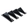 New 4pcs Universal Car Red Black Carbon Fiber Pattern Modified Shark Fin Rear Spoiler Rear Bumper Lip Diffuser Anti-collision
