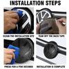 abcd1 2pcs Front Rear Emblem For VW Golf 5 6 7 7.5 8 Modified Black Flat Mirror Logo Cover Stickers Accessories Extra Pro Plus Value