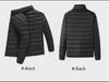 Men's Plus Size Light Down Cotton Jacket - Stand Collar, Autumn/Winter, Casual Fit