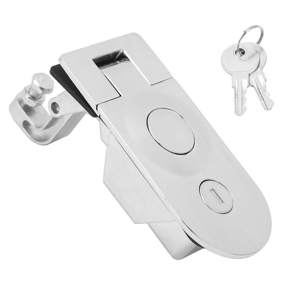 Compression Latch with 2‑Key Zinc Alloy Lock for Motorhomes Yachts Trunks Trash Cans Warehouse Doors