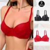 2Pcs Solid Underwire Bras, Sexy Comfy Push Up Bra, Women's Lingerie Underwear B Cup