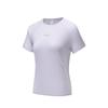 Comfortable Simple Lightweight Versatile Letter Round Neck Pullover Short Sleeve T-Shirt Women Tops Light-Purple Gray 162535106-3