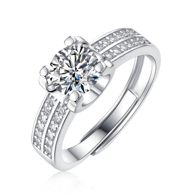 Bague Ringen Женское кольцо с муассанитом S9251ct и фейерверком в виде головы быка Creative Trend Alive