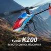 XK K200 RC Helicopter 4CH 2.4G Remote Control Plane Optical Flow Positioning Air Pressure Fixed Height Airplane Toys