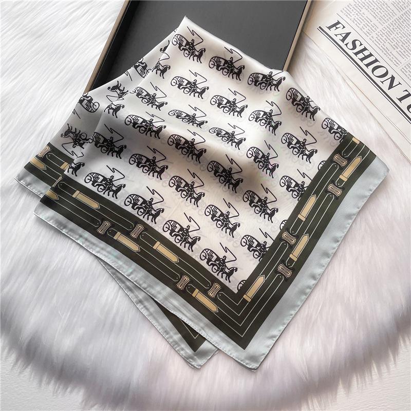 70 * 70cm New Silk Small Square Scarf For Women'S Neck Protection Professional Scarf Versatile Hair Tie Headscarf Scarf