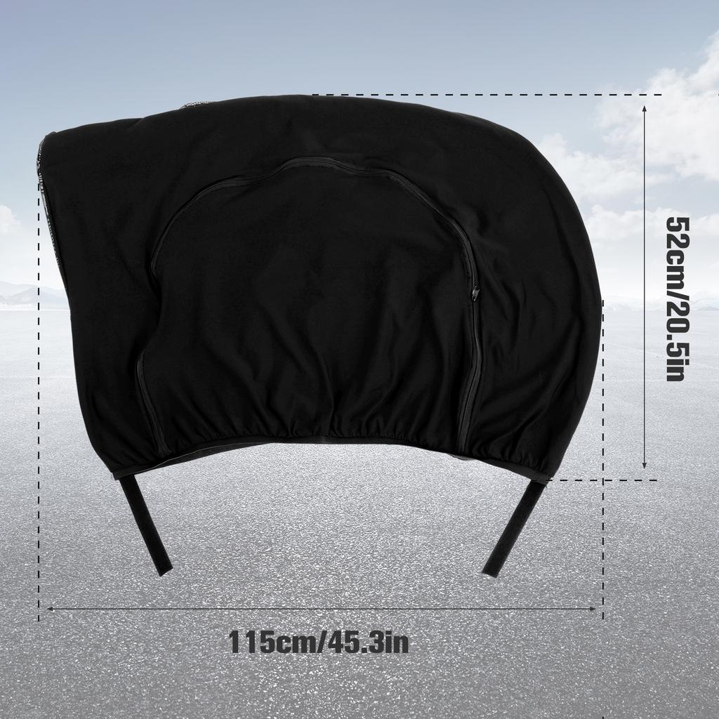 2 шт., эластичная шторка на окно автомобиля, солнцезащитный козырек на переднее/заднее боковое окно с застежкой-молнией, растягивающаяся солнцезащитная шторка на окно