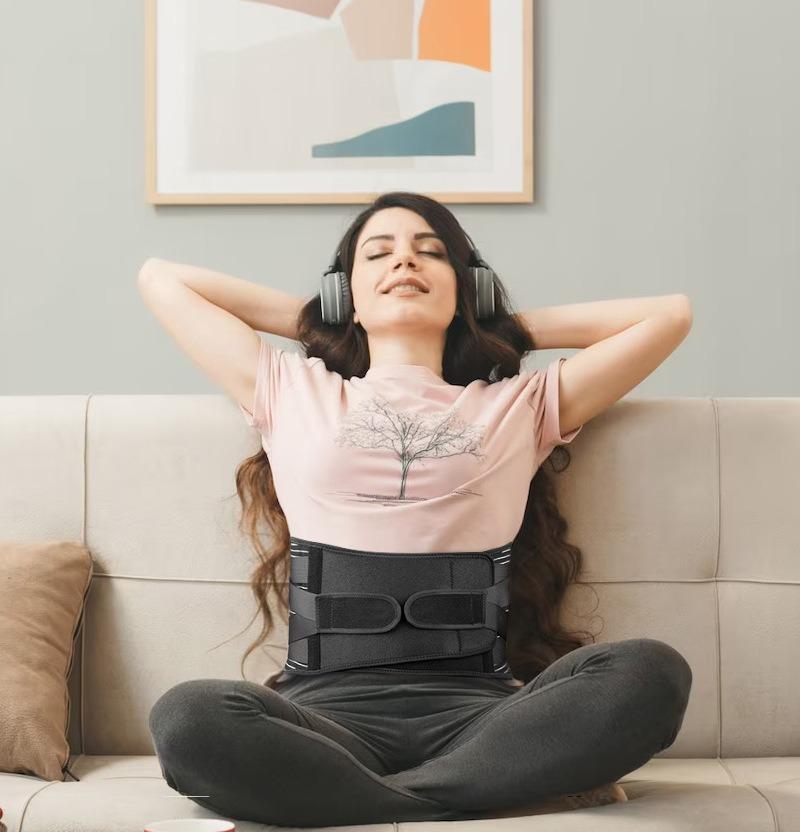 Unisex Back Brace with 6 Stays Working Safety Breathable Lumbar Back Belt Anti-skid Lumbar Support Lumbar Back Braces