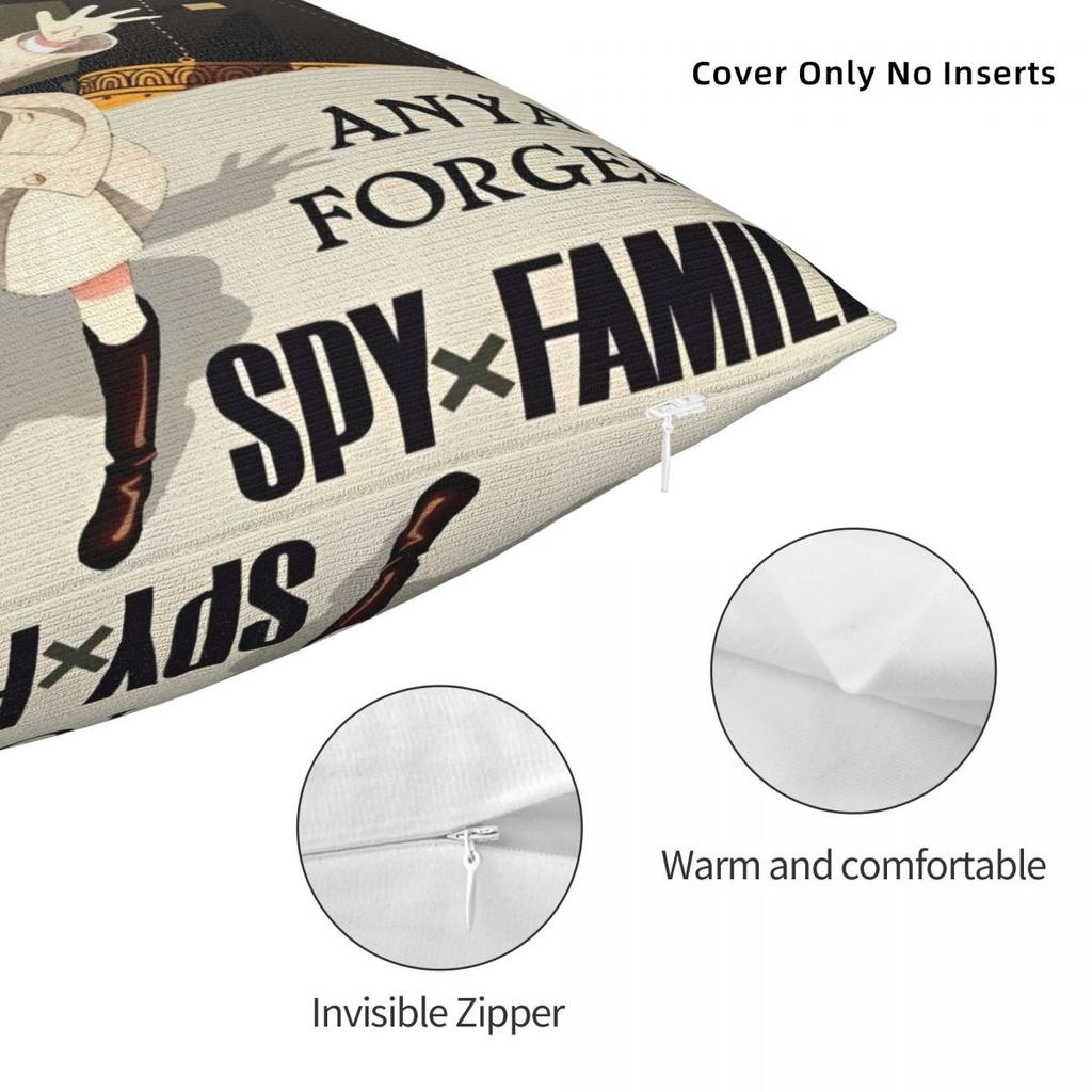 Украшения для сидений Spy X Family Япония Аниме Наволочка Мерч Наволочки Квадратные Разных размеров