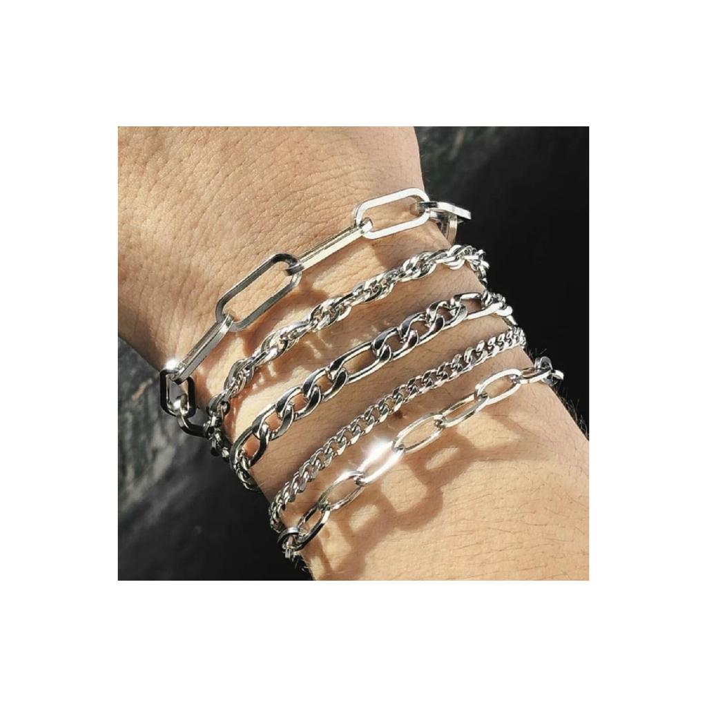 Серебряный браслет, набор из 5 шт.