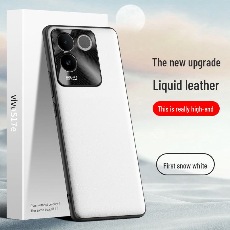 Чехол из жидкой кожи для телефона Vivo S17e, защитный чехол от падений и обрастания. Отправка одной штукой.