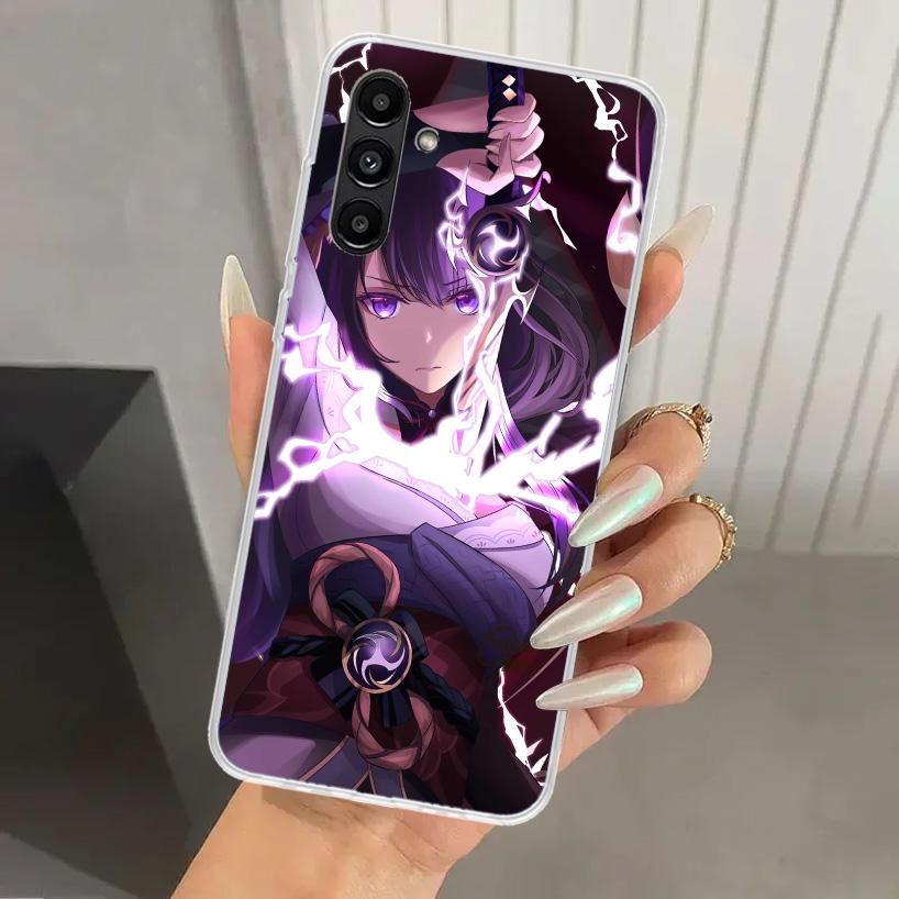 Чехол для телефона Raiden Shogun Genshin Impact для Samsung Galaxy A17 A16 A37 A26 A36 A57 A56 A15 A25 A35 A55 A14 A24 A34 A54 A13 A23 A