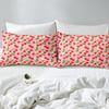 Red Cherry Printed Bedding Set Cartoon Tropical Fruit Duvet Set Three-Piece Set