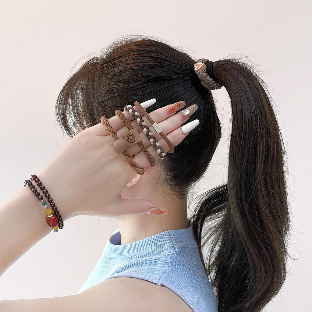 5cm 5pcs/bag New High Elasticity Rubber Band Fabric Hair Loop for Girls Hair Ornament