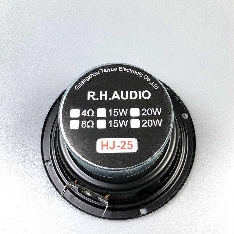 4-дюймовый широкополосный динамик (4-8 Ом, 15/20/30 Вт) - Круглая звуковая система: Высокие, Средние, Низкие частоты