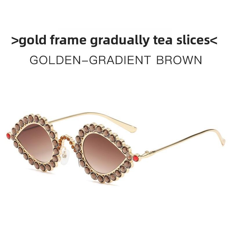 Y2k Cat Eye Sunglasses With Glitter Embellishments For Streetwear And Party Fashion