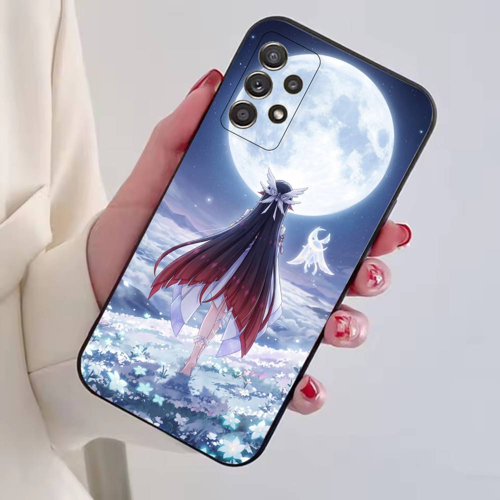 Чехол для телефона Genshin Impact Дамселетт Коломбина Для Samsung S25,S24,S21,S22,S23,S30,Ultra,S20,Plus,Fe, Мягкий силиконовый Черный чехол