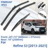 3 шт. для JAC Refine S3 2013-2021 24 "15" 10 "передние и задние щетки стеклоочистителя лобовое стекло резак для окон аксессуары2015 2016 2017 2018 2019 2020 2021