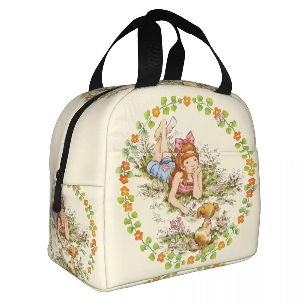 Милая Сара Кей Девушка Велосипедная Езда Ланч-боксы Аксессуары Мультфильм Деревенская Жизнь Термосумка Холодная Еда Пикник Дорожная Сумка Утепленная