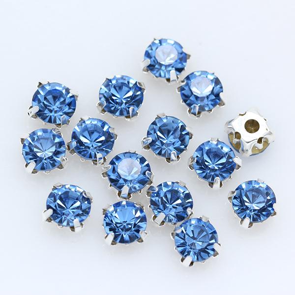 40 цветов 4 мм 100 шт./упак. стеклянные круглые пришивные стразы с серебряными когтями для украшений, свадебных платьев, одежды, поделок, отделки