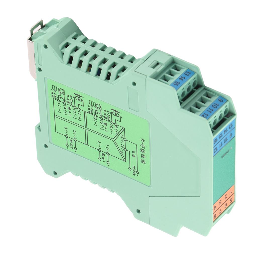 Изолятор сигнала тока 2 в 2 выхода передатчик сигнала DC 4‑20 мА DC 24 В для управления ПЛК