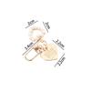 Korean Pearl Shell Conch Gold Color Fashion Bag Charms Heart Key Ring Key Chain Key Accessories