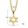 Новая персонализированная звезда Давида из нержавеющей стали, подвеска с шестиконечной звездой, сохраняющее цвет, ожерелье в стиле хип-хоп