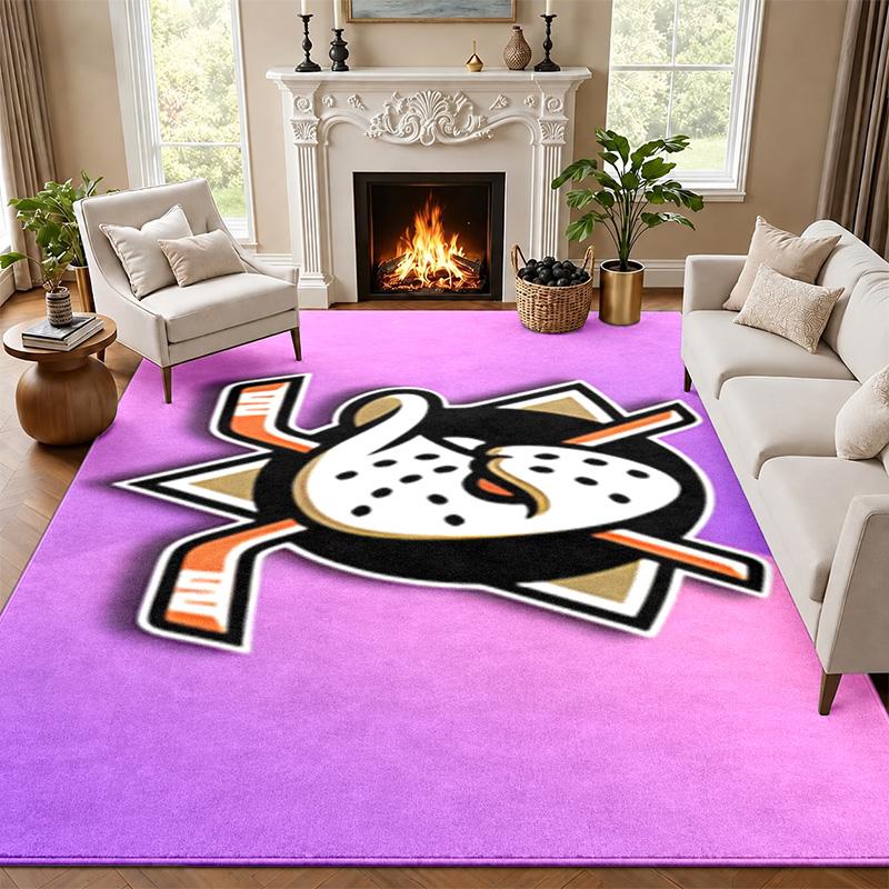 Anaheim Ducks Carpet Door Mat for Living Room or Bedroom Protective Mat Under Chair Office Decoration Christmas Gift Birthday Present