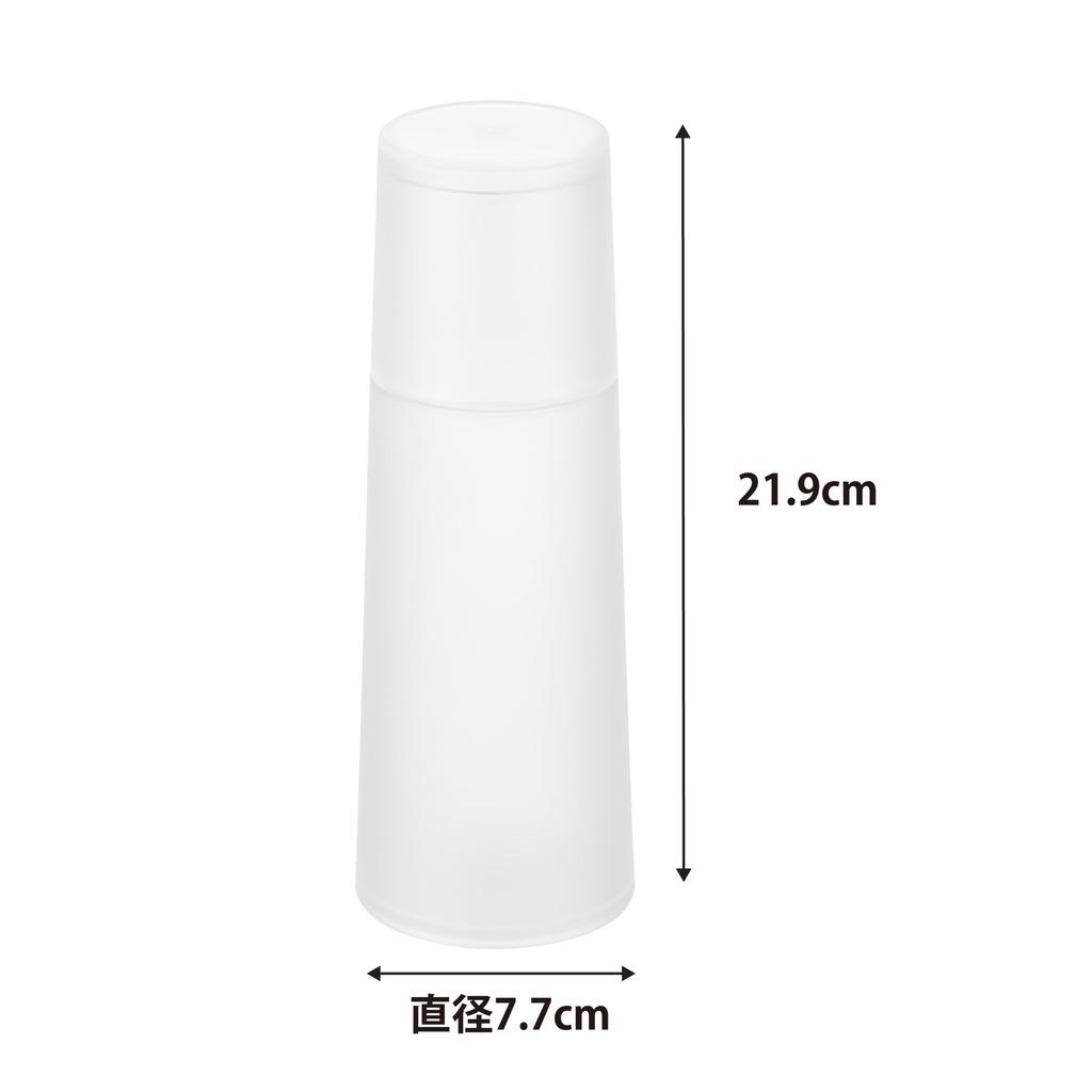Прикроватная графин Yamazaki, Белый, Ш7,7×Г7,7×В21,9 см, Ночной графин Tower, Кувшин, Графин для воды, Можно мыть в посудомоечной машине, Безопасен для алкоголя и горячей воды, 10757