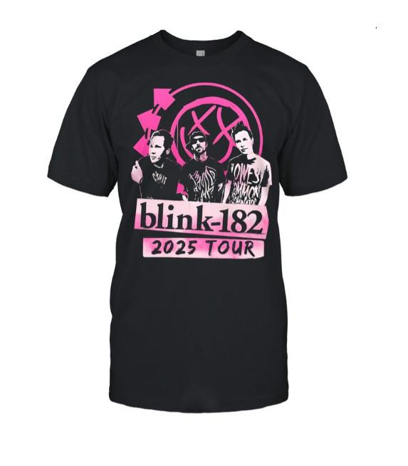 Унисекс Футболка Blink 182 2025 Tour – Панк-Рок Концертная Футболка