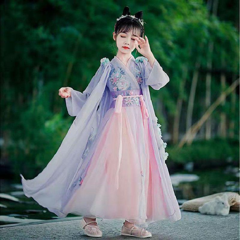Hanfu Ruqun Весна/Осень 2025: Супер-фееричный древний стиль Тан-костюм для девочек