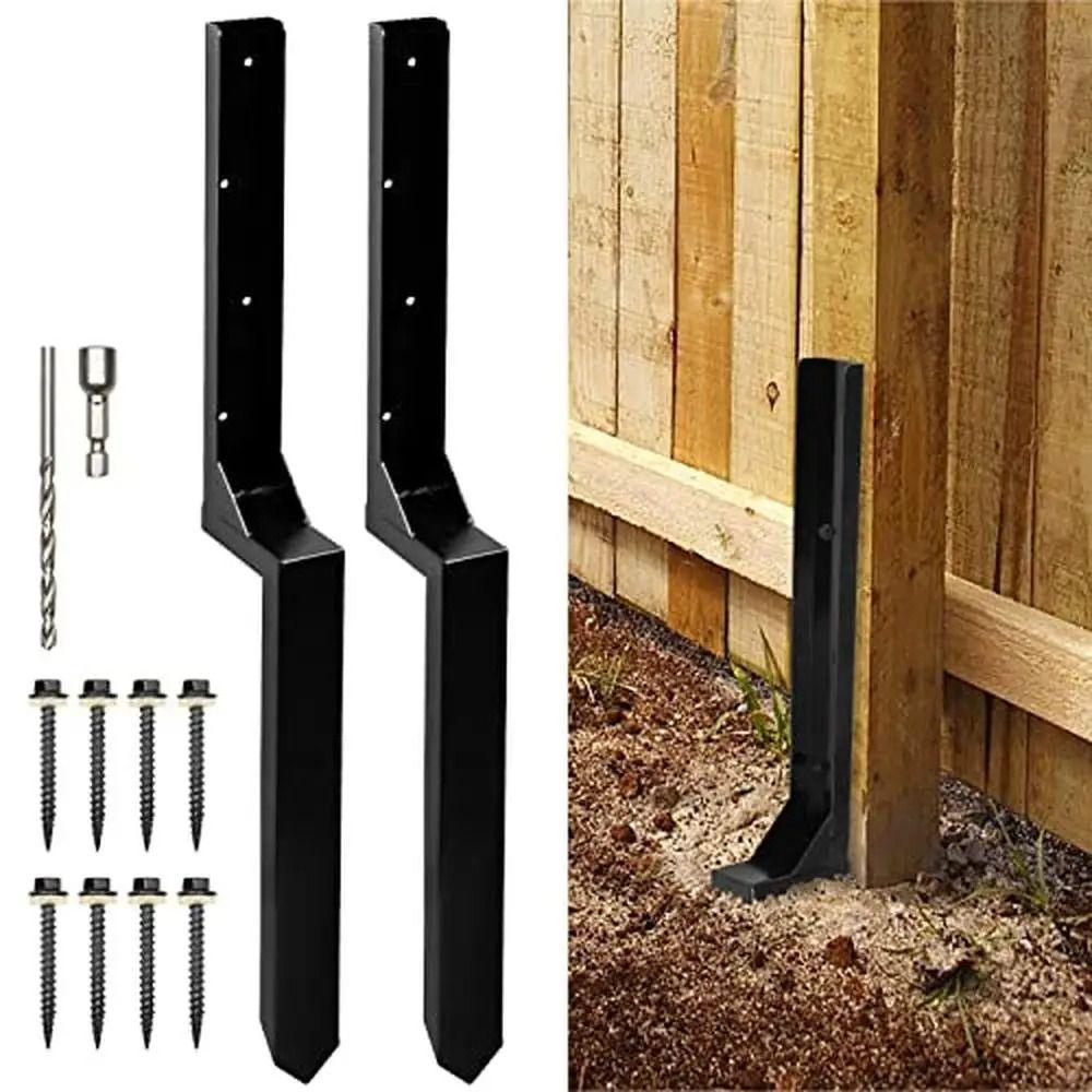Sturdy Fence Post Spikes Support Stable Fence Post Repair Stakes Home