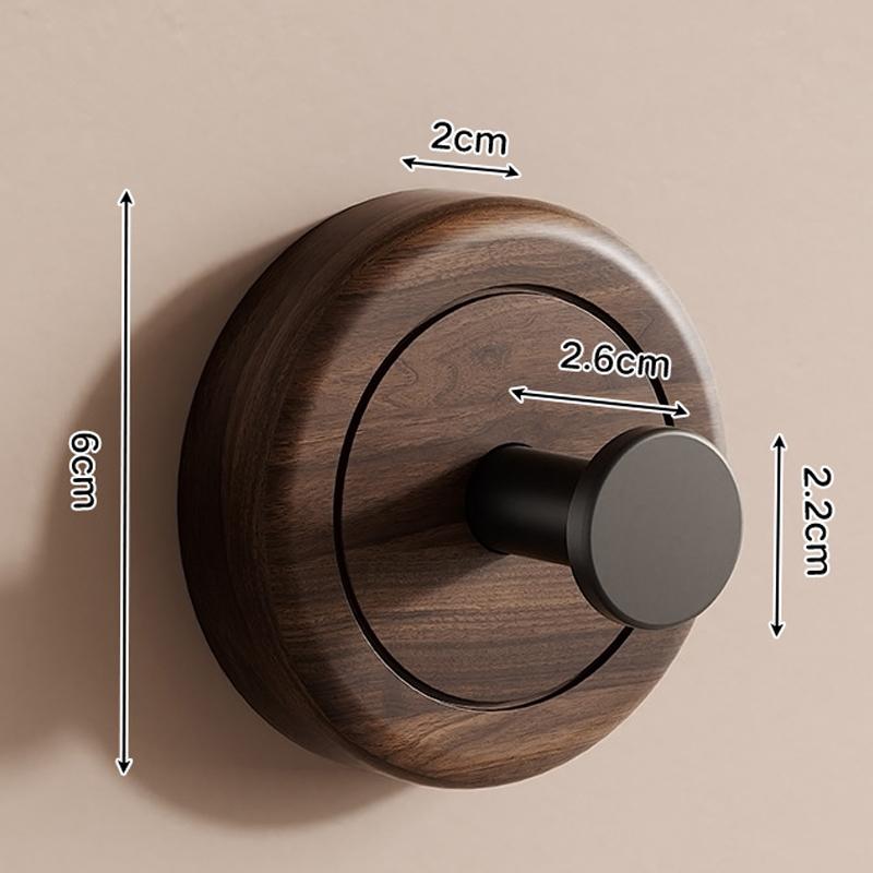 1/4pcs Walnut Wood Suction Cup Hook Strong Vacuum Keys Clothes Hanger Hook Waterproof Kitchen Bathroom Robe Towel organizer Hook