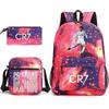 Cr7 Student School Backpack Three-Piece Set F