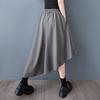 Большие размеры Хлопок Высокая талия винтаж Лето повседневная свободная длинная для женщин юбки женская юбка
