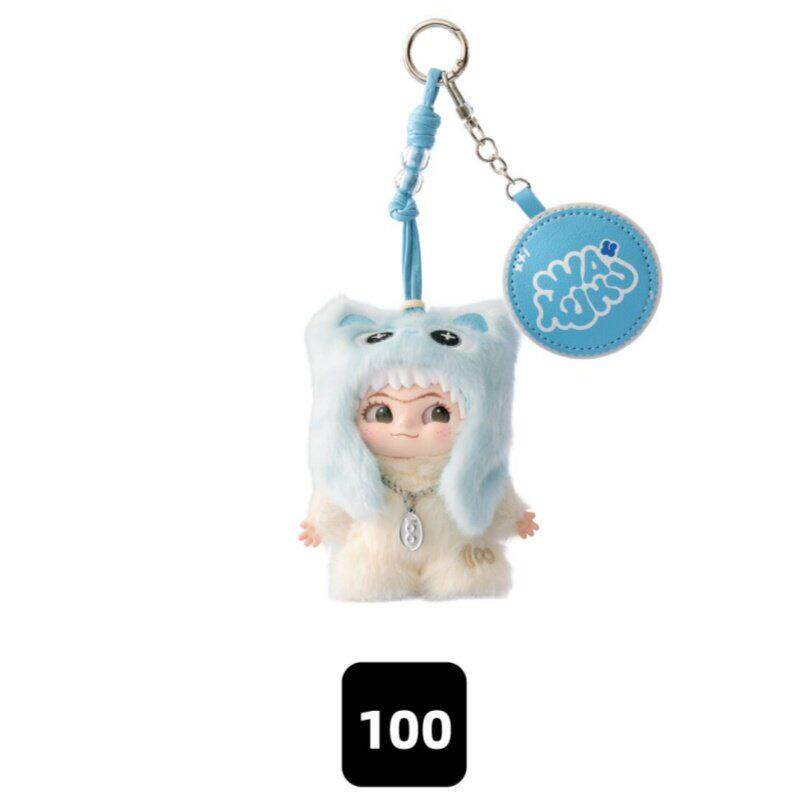Genuine In Stock Wakuku 3.0 On A Roll Series  Dolls Cute Fluffy Collectable Figure Bag Charm Keychain Toys Holiday Gift