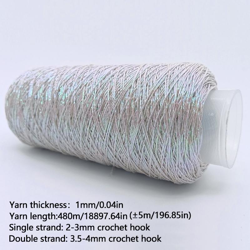 1PC Core Yarn Silver Plated Crushed Silver Color Super Shiny Wire Ball Yarn Bag Material